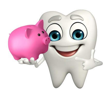 tooth and piggy bank illustration   