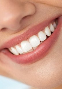 Closeup of a woman smiling