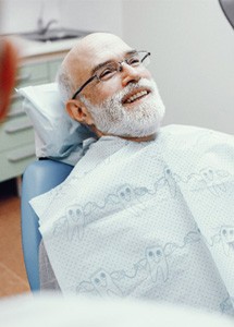 Man smiling in the dental chair