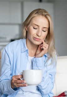 Woman with a toothache